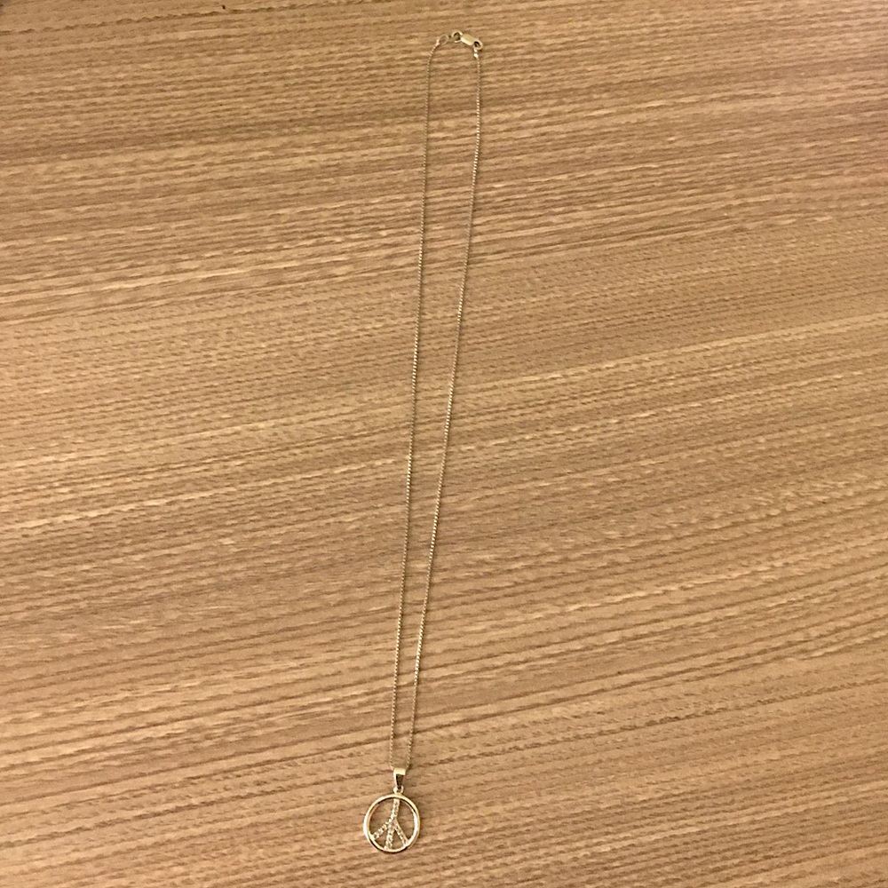 Kay Jewelers Sterling Silver Peace Sign Necklace - Picture 3 of 5